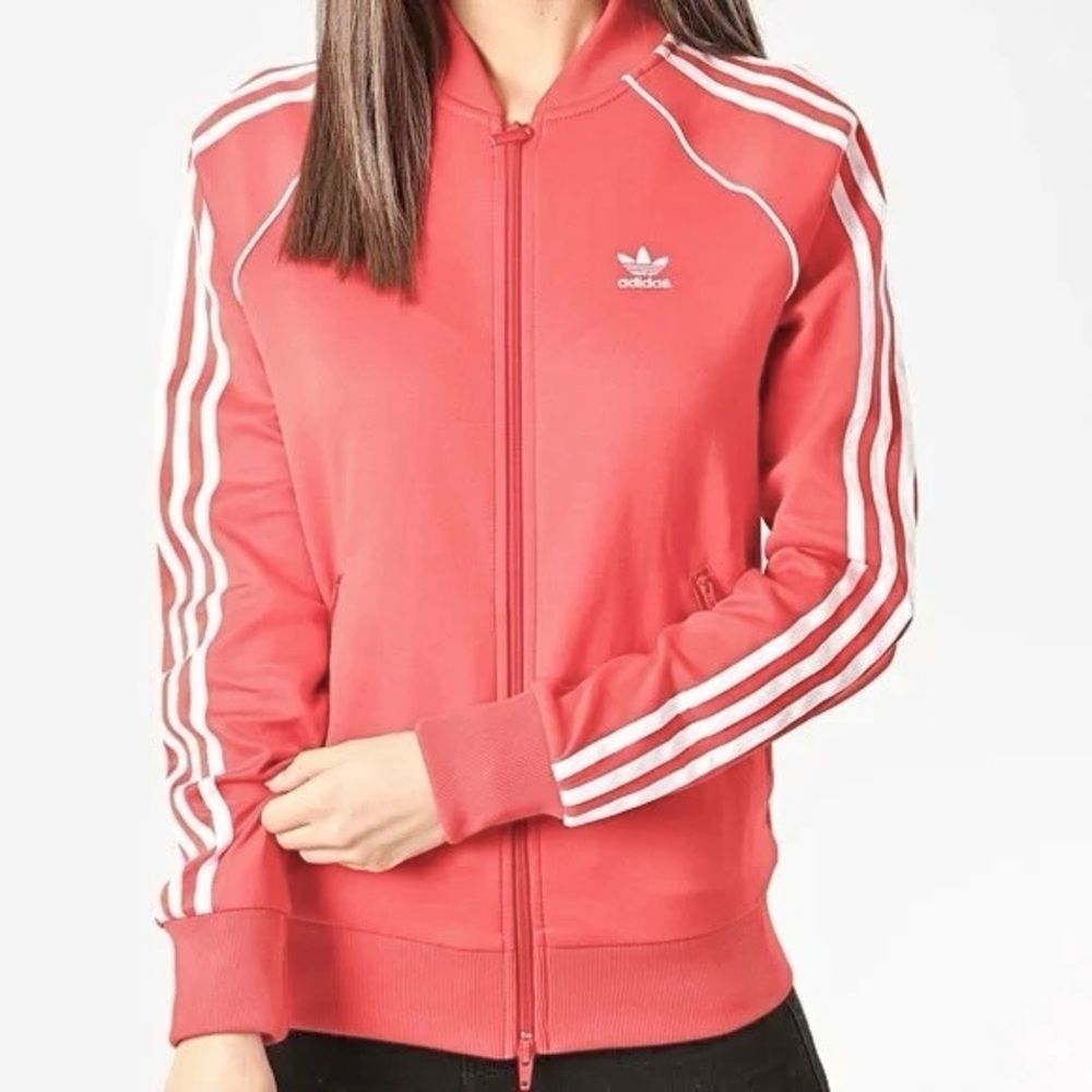 Adidas Superstar Trefoil Coral Classic Zip Jacket Size XS